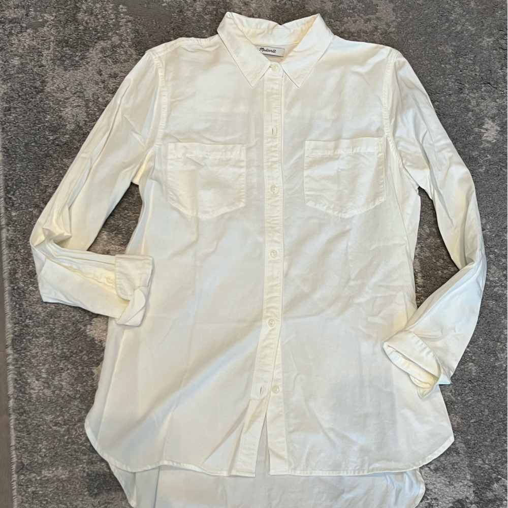 Madewell White Button Down Shirt
